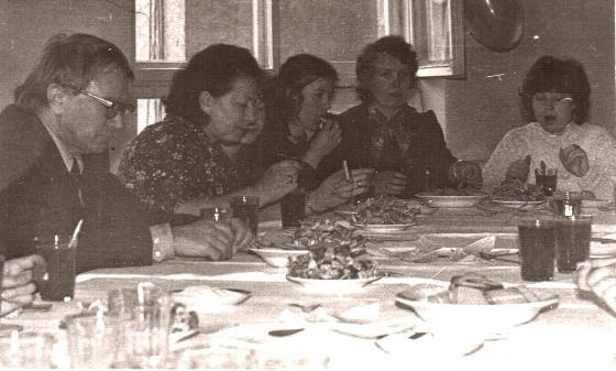 Юбилей на кафедре литературы. Е.П.Барышников - первый слева